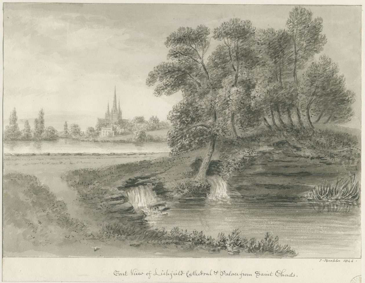 Lichfield Cathedral - East View by John Buckler