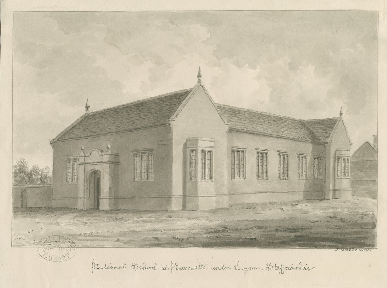 Newcastle-under-Lyme - National School by John Buckler
