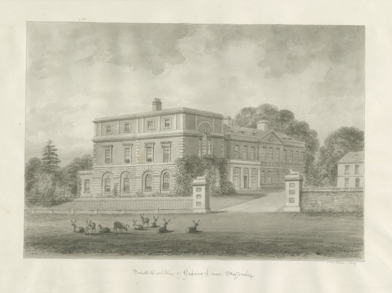 Okeover Hall by John Buckler