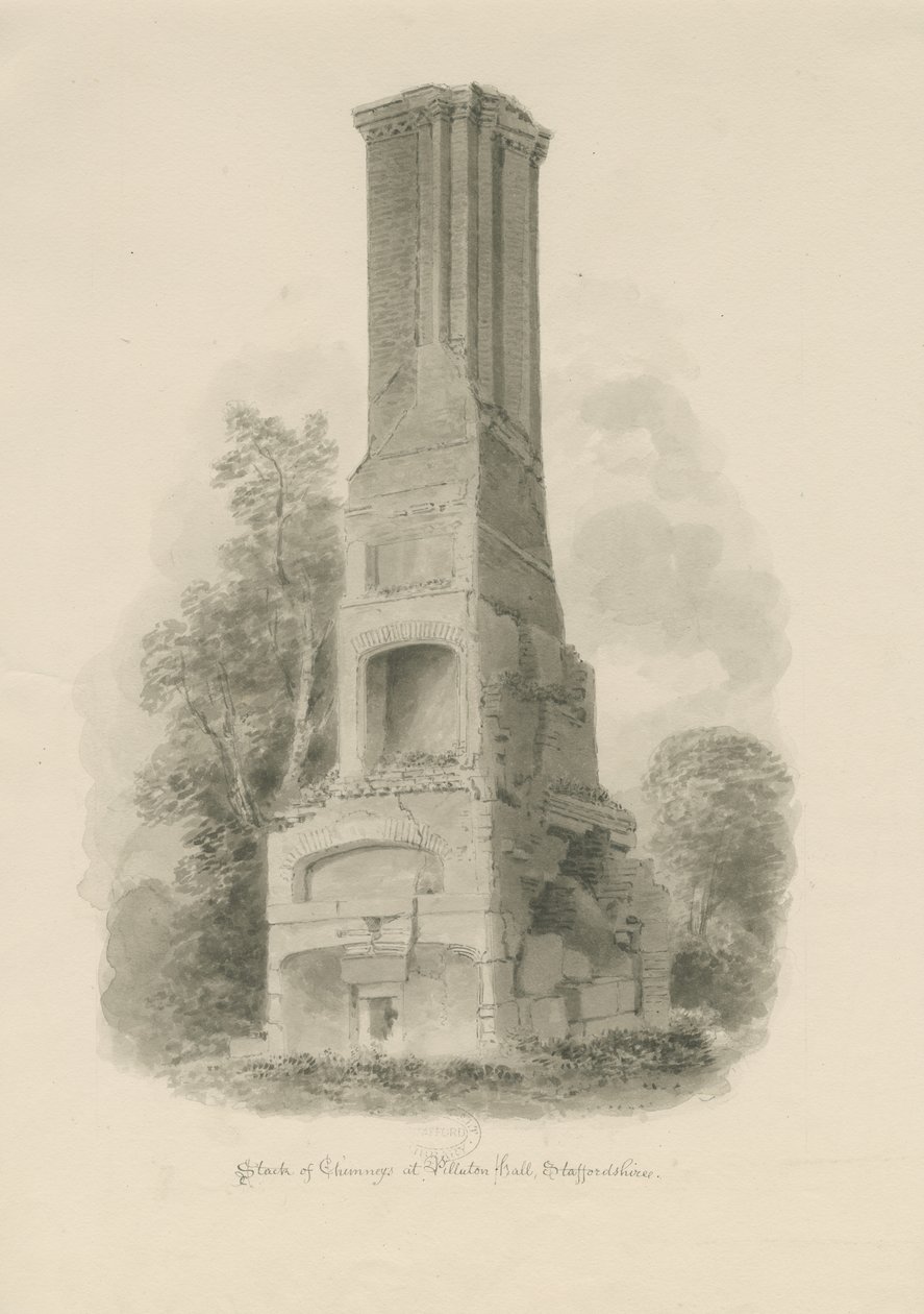Pillaton Hall - Kitchen Chimney by John Buckler