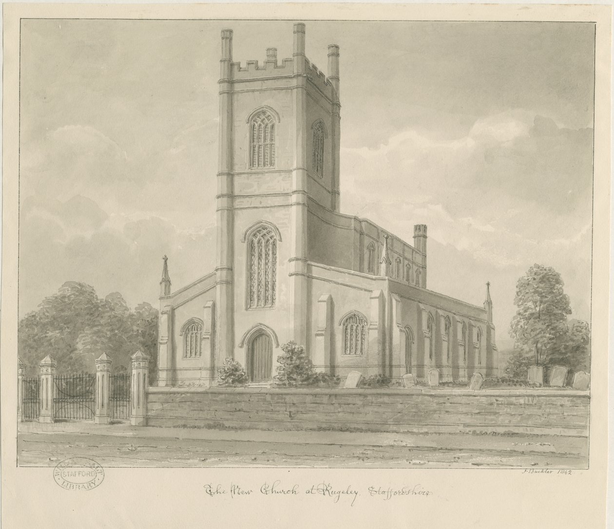 Rugeley Church (New) by John Buckler
