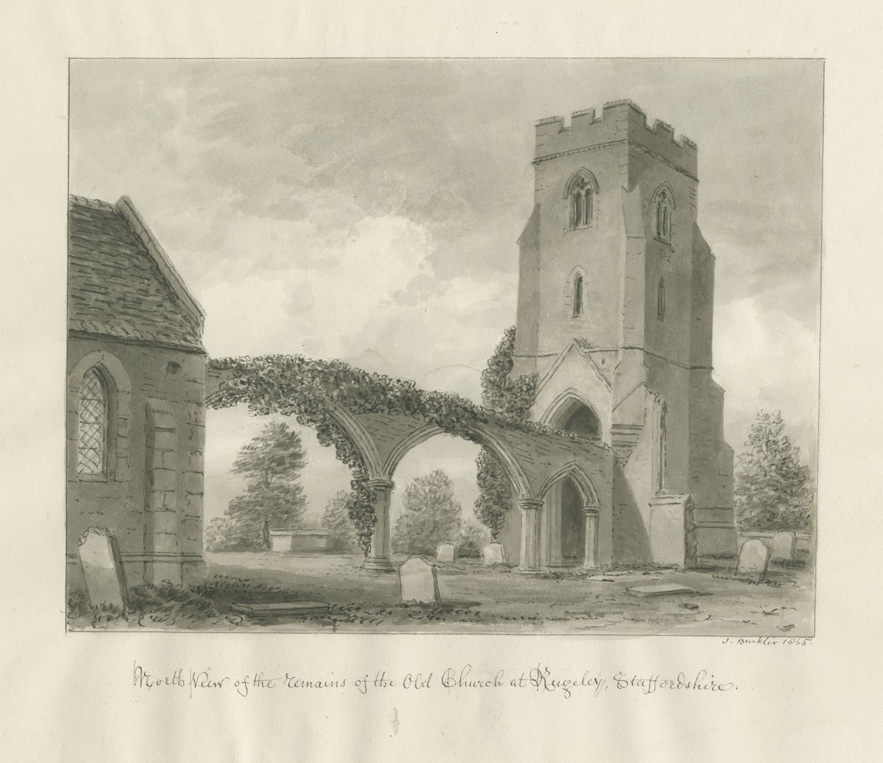 Rugeley Church (Old) by John Buckler