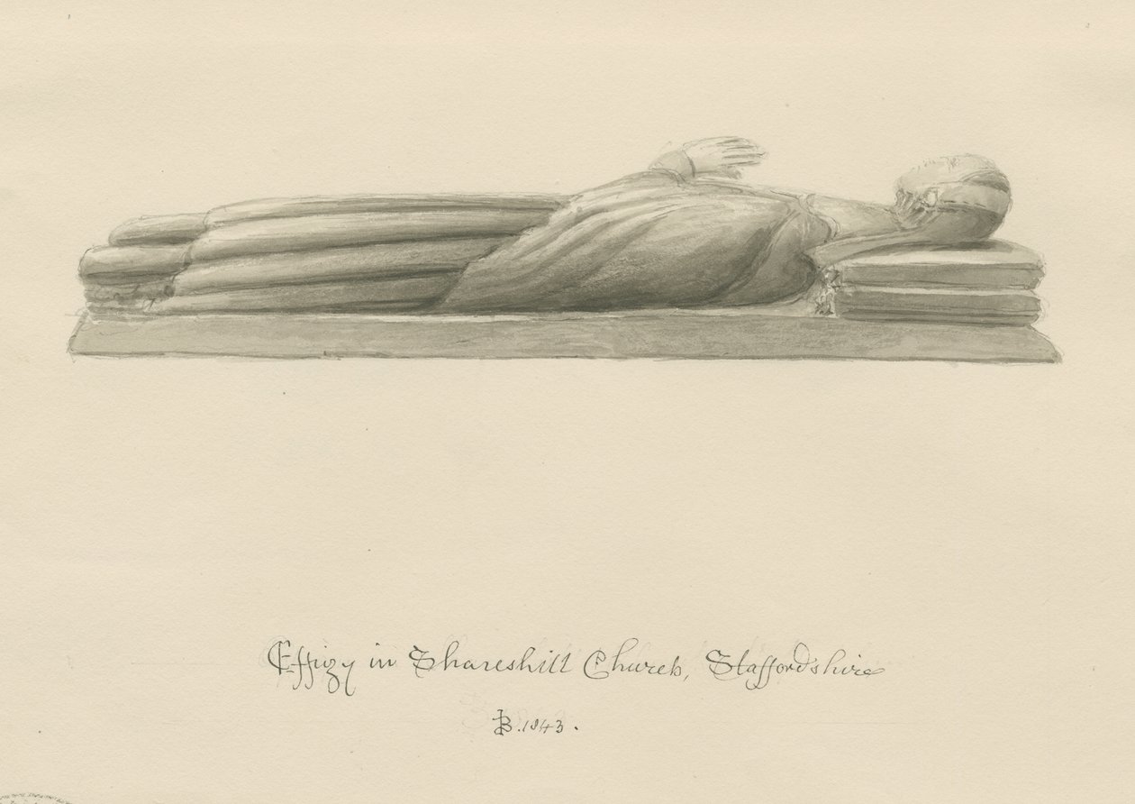 Shareshill Church - Monumental Effigy of Cassandra Swynnerton by John Buckler