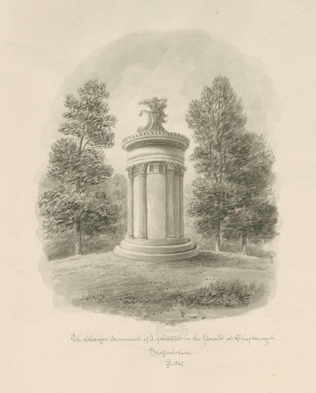 Shugborough - The Choragic Monument of Lysicrates by John Buckler
