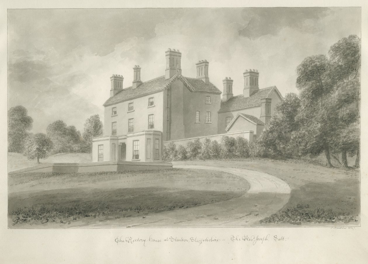 Rectory of Reverend Joseph Salt, Standon by John Buckler