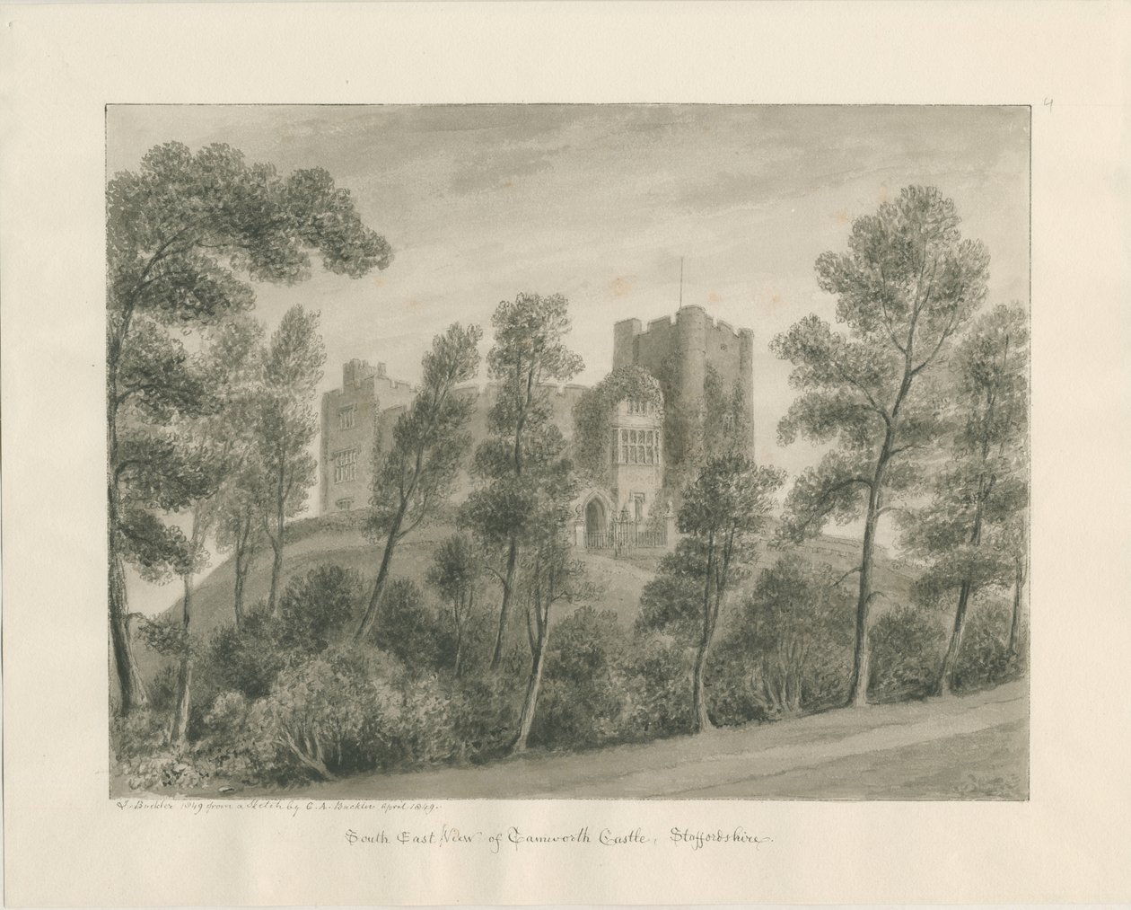 Tamworth Castle by John Buckler