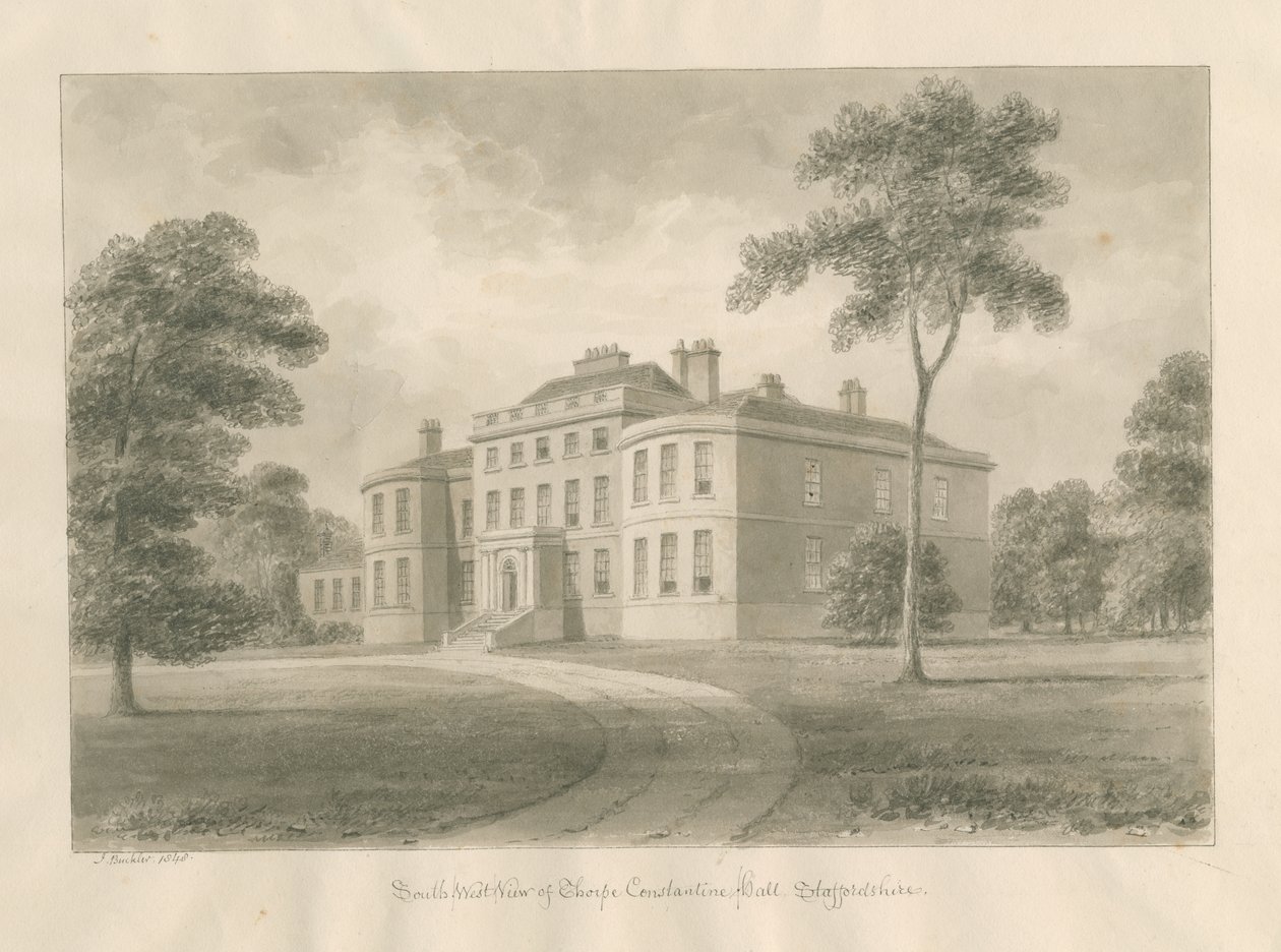 Thorpe Constantine Hall by John Buckler