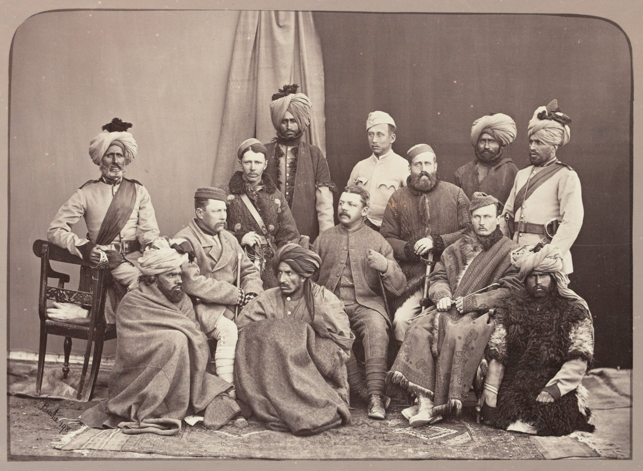 British and Native Officers, 5th Regiment of Infantry, Punjab Frontier Force by John Burke