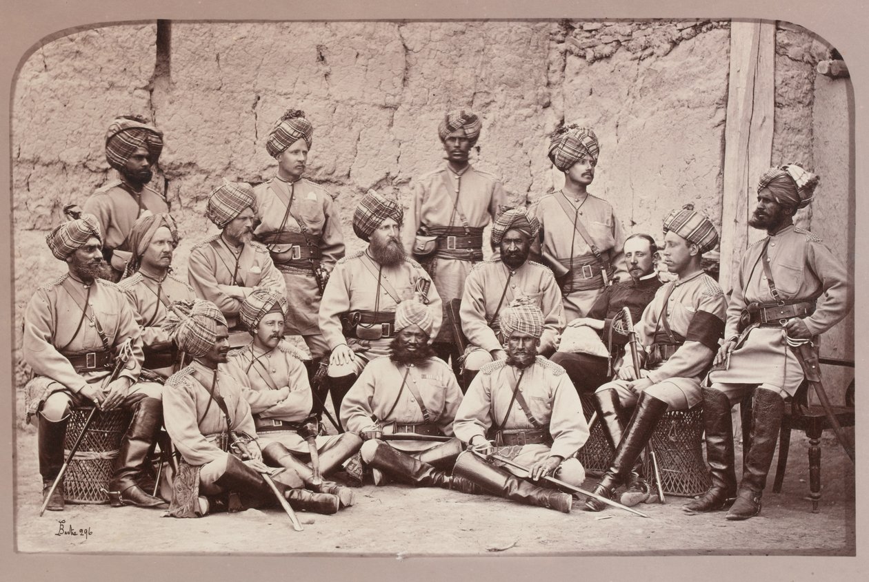 British and Native officers, 3rd Regiment of Bengal Cavalry by John Burke