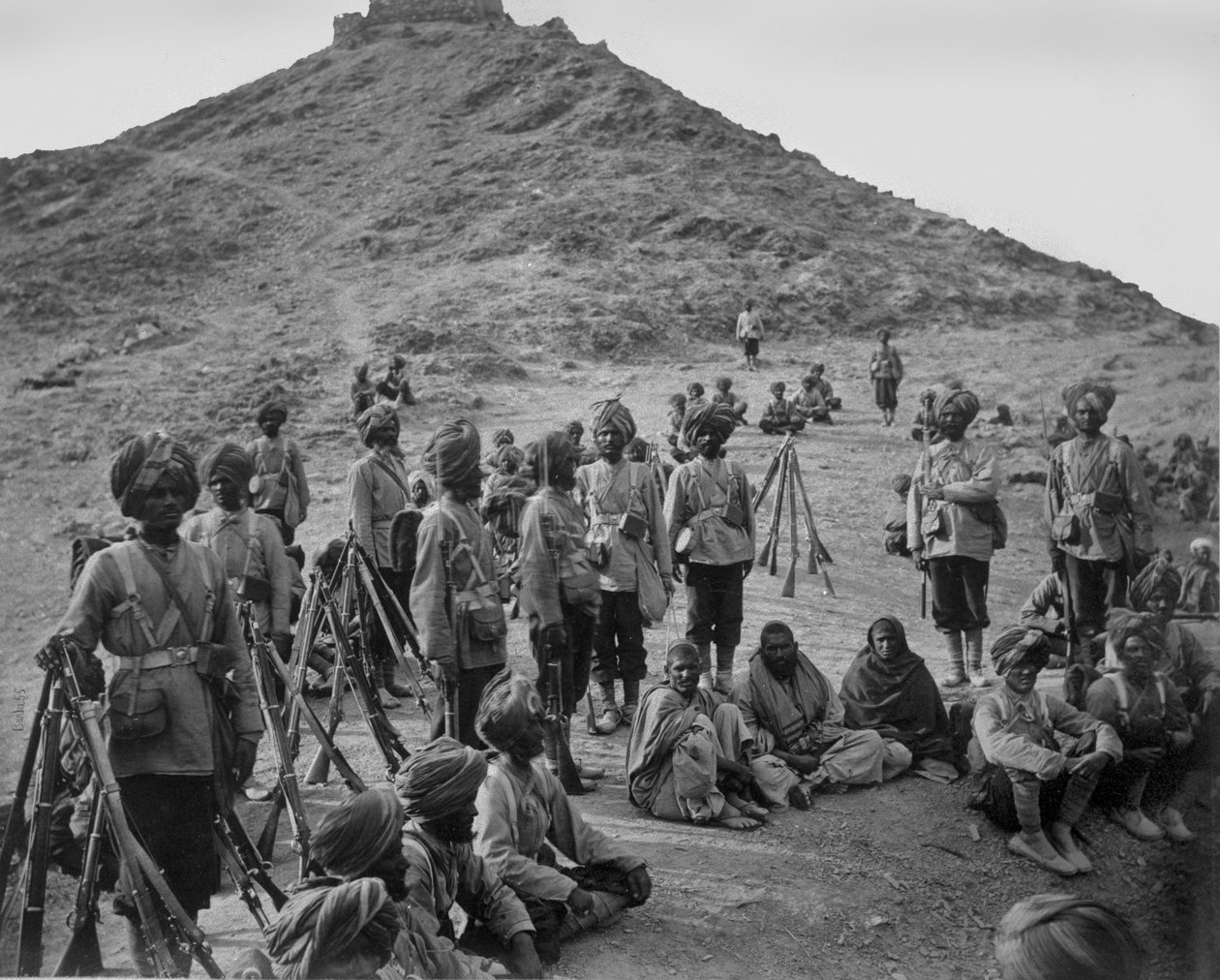 Halt of Prisoners from Bassaule with an Escort of 45th Native Infantry on the Khurd Khyber by John Burke