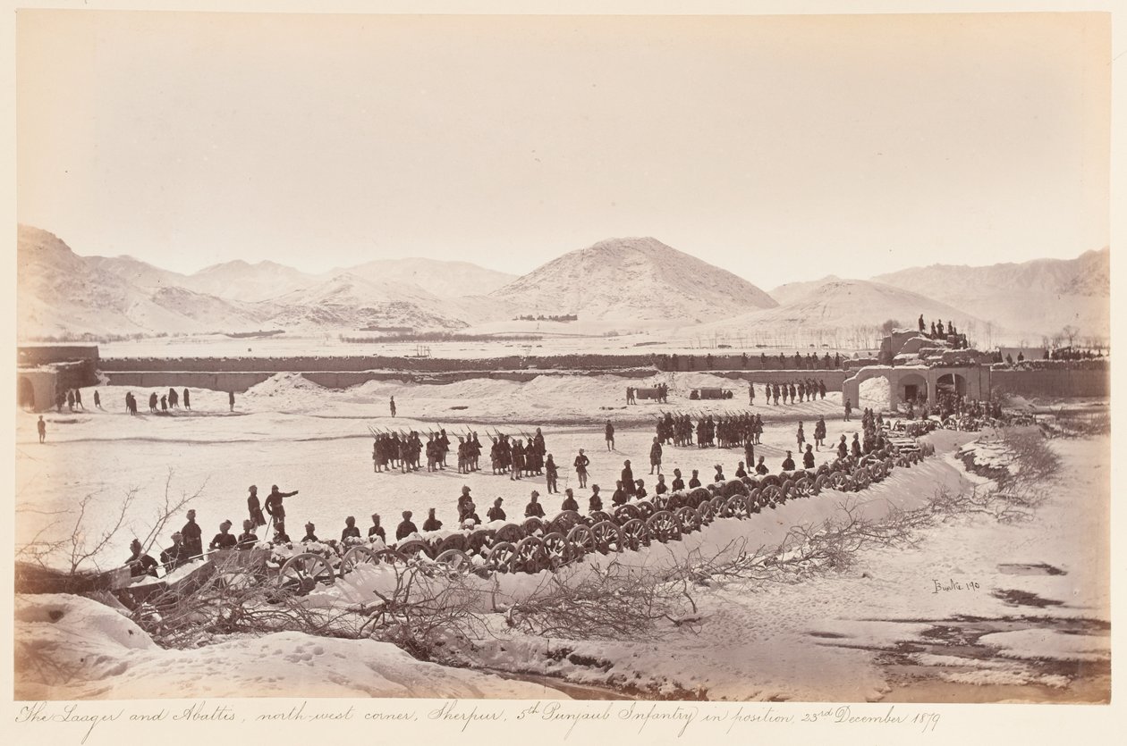 The Laager and Abattis, Sherpur Cantonment, December 1879 by John Burke