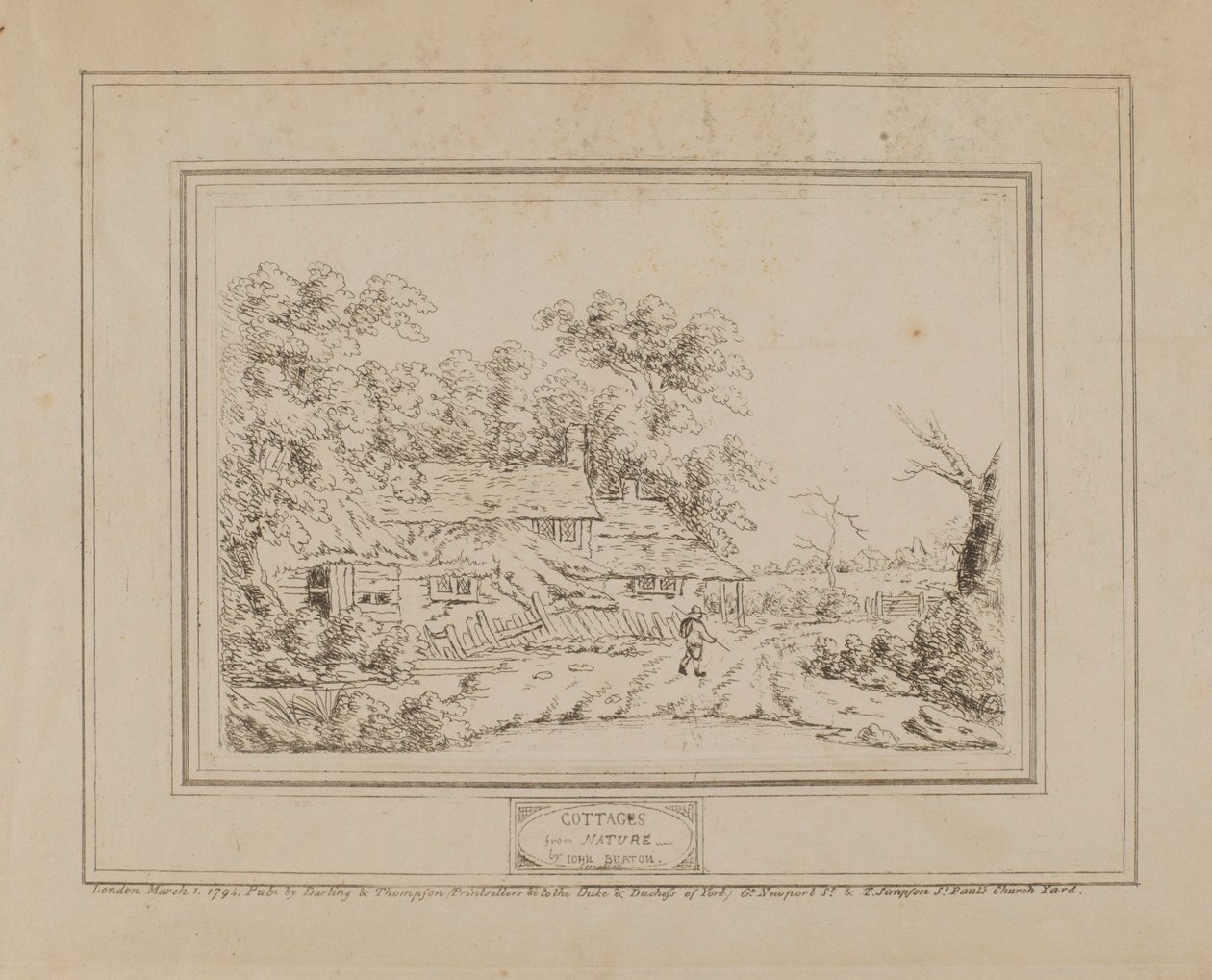 Cottages from Nature (with cottage at left) by John Burton