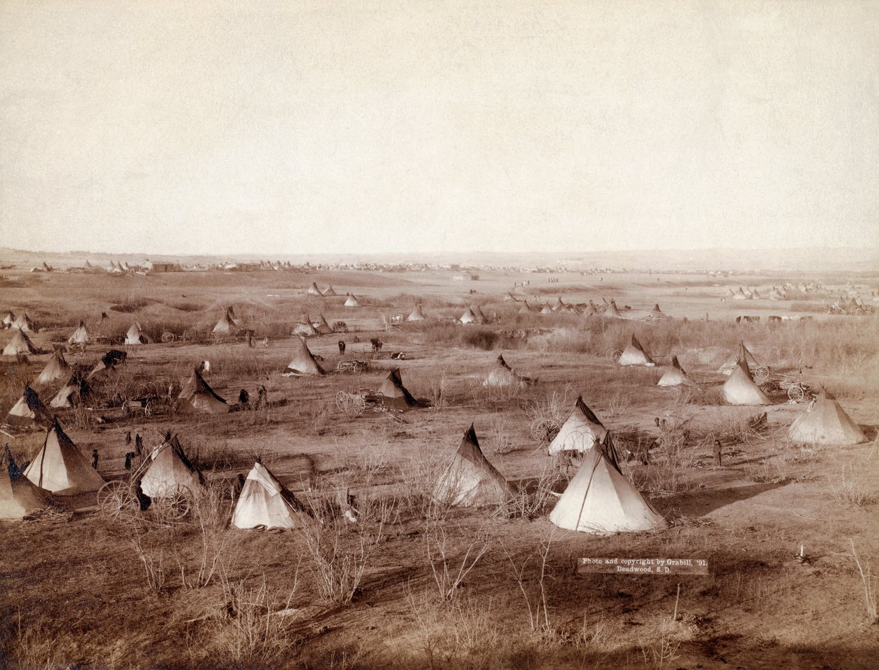 Lakota Tribal Village in 1891 by John C. H. Grabill