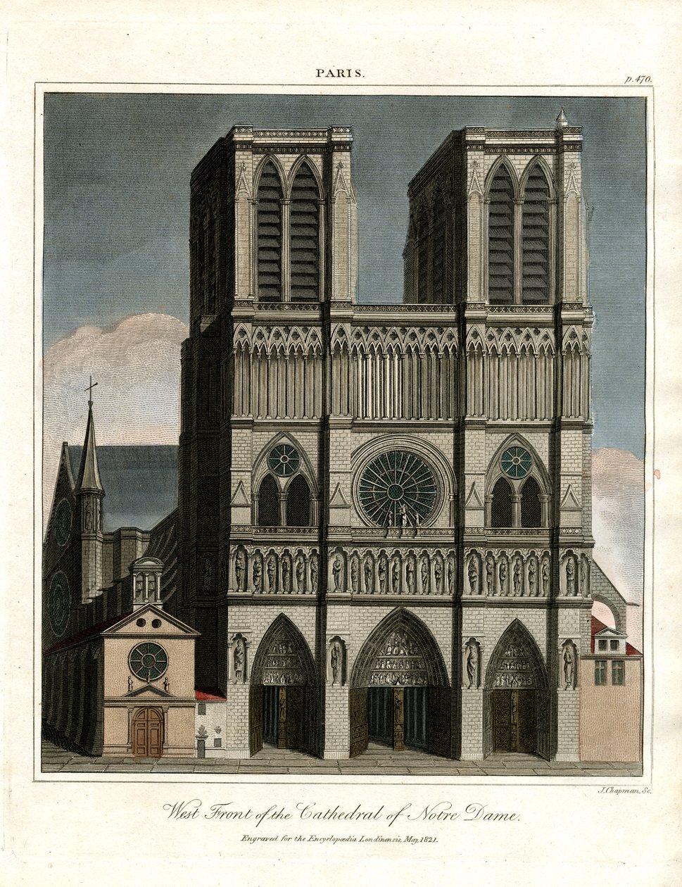 West Front of the Cathedral of Notre Dame by John Chapman
