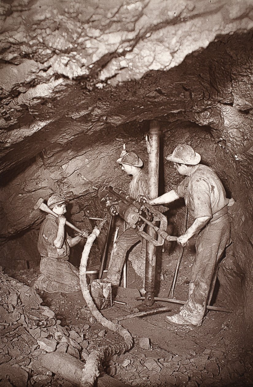 A Rock-Drill End, East Pool Mine, illustration from 