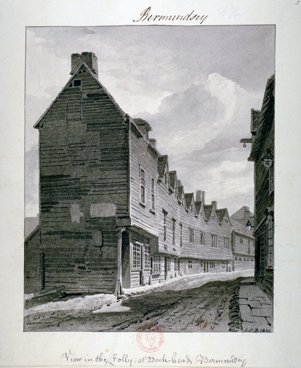 Dockhead Folly, Bermondsey, London by John Chessell Buckler