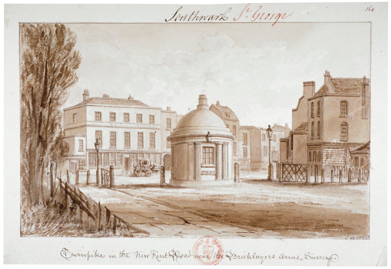 Turnpike in the New Kent Road near the Bricklayers