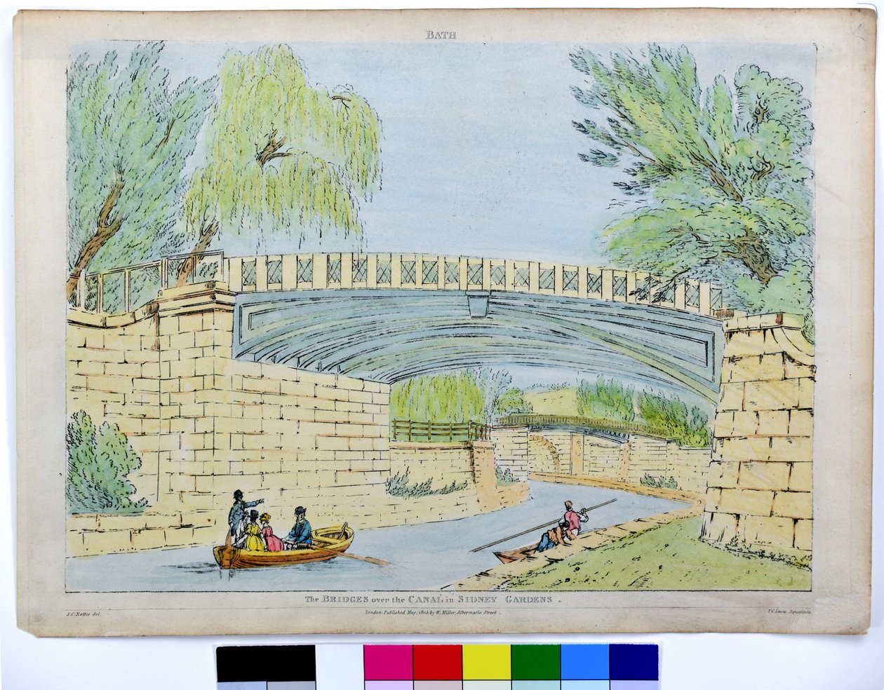 Bath. The Bridges over the Canal in Sidney Gardens by John Claude Nattes
