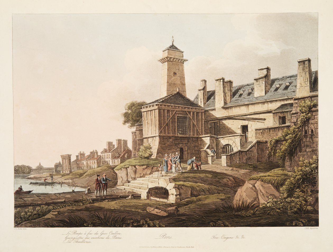 Paris, Fire Engine, illustration from Versailles, Paris and Saint Denis by John Claude Nattes