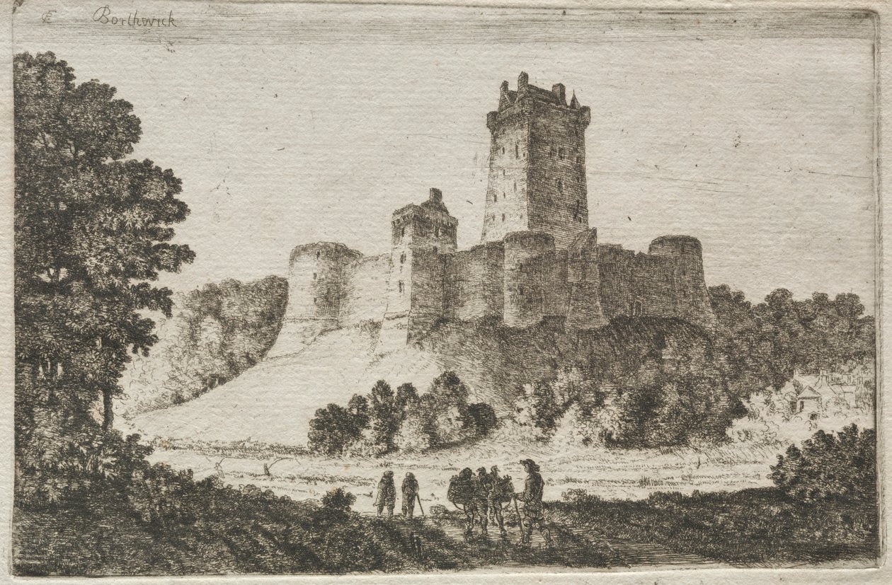 Borthwick Castle from the East by John Clerk of Eldin