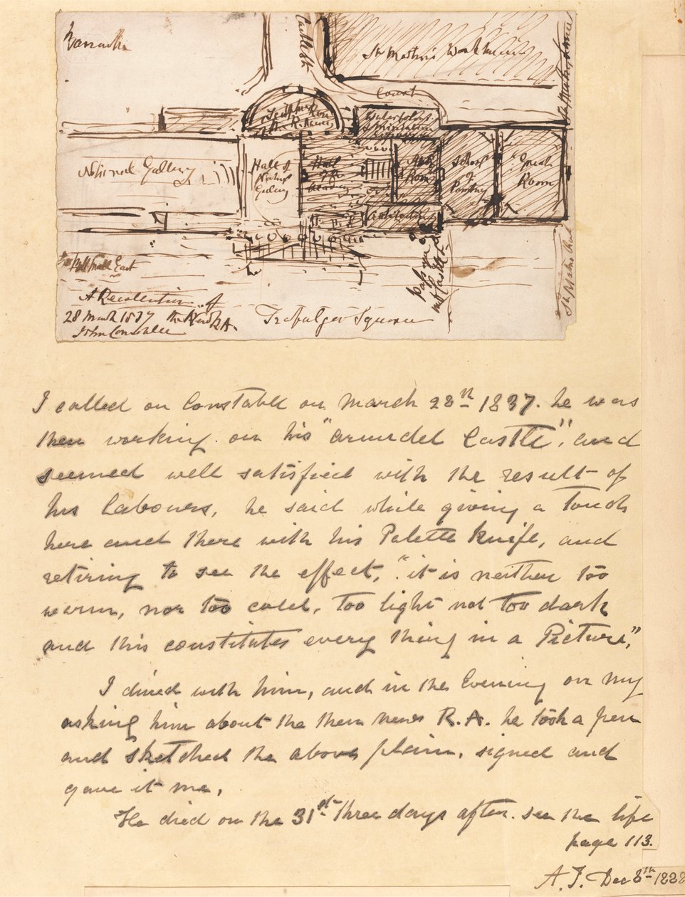 A Recollection of the New R.A. by John Constable