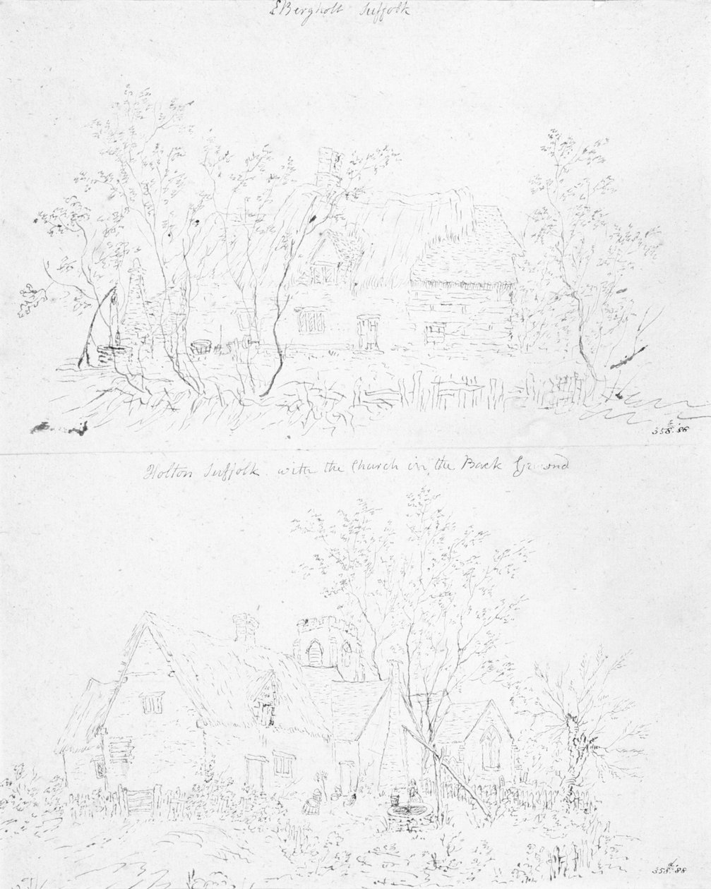 A Ruined Cottage at Capel, Suffolk by John Constable