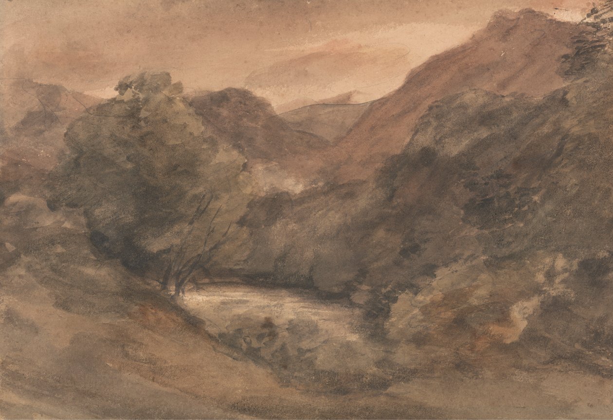 Borrowdale: Evening after a Fine Day, 1 October 1806 by John Constable