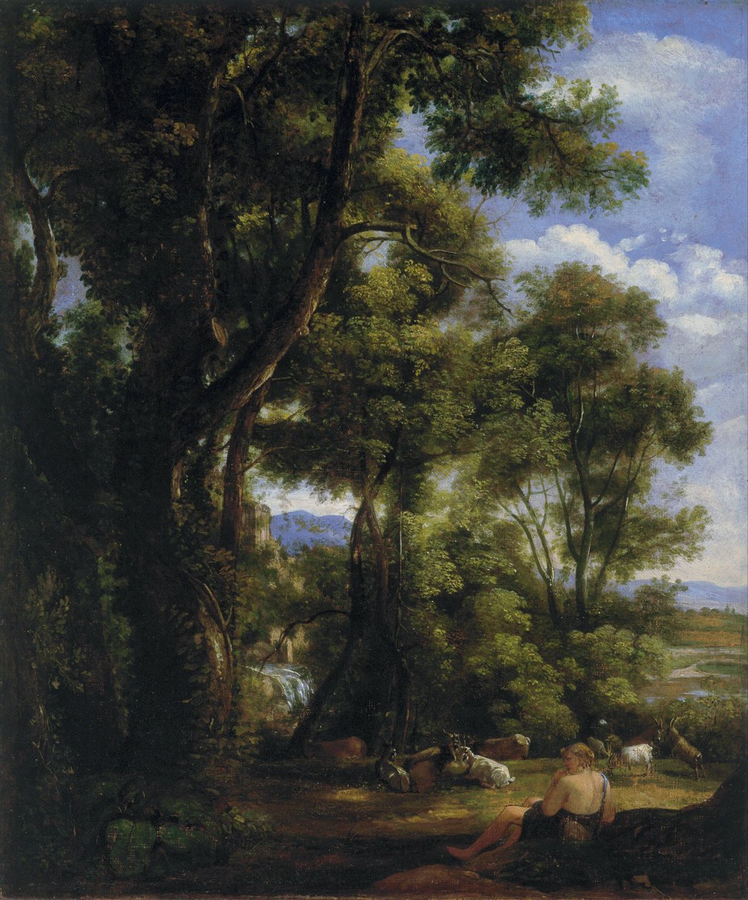 Landscape with Goatherd and Goats by John Constable