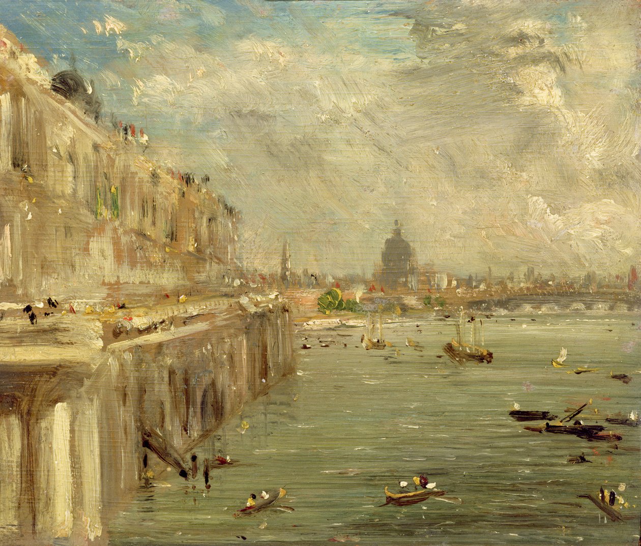 Somerset House Terrace from Waterloo Bridge by John Constable