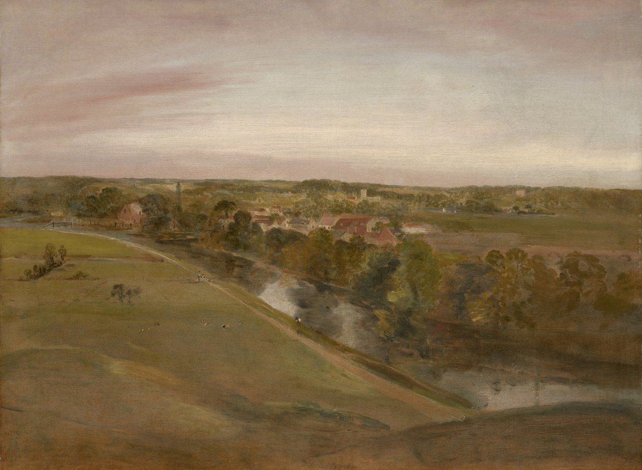 Stratford Saint Mary from the Coombs by John Constable