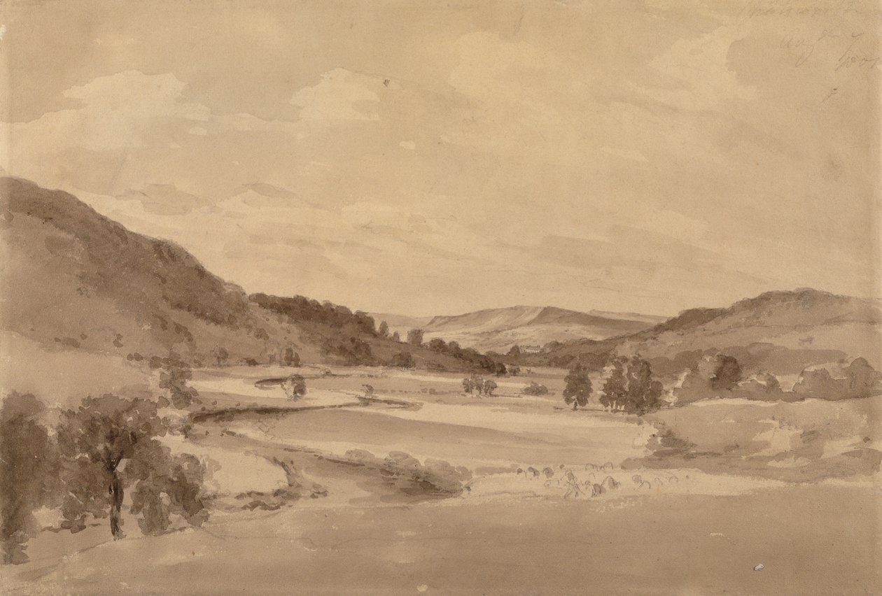The Derwent Valley with Chatsworth in the Distance by John Constable