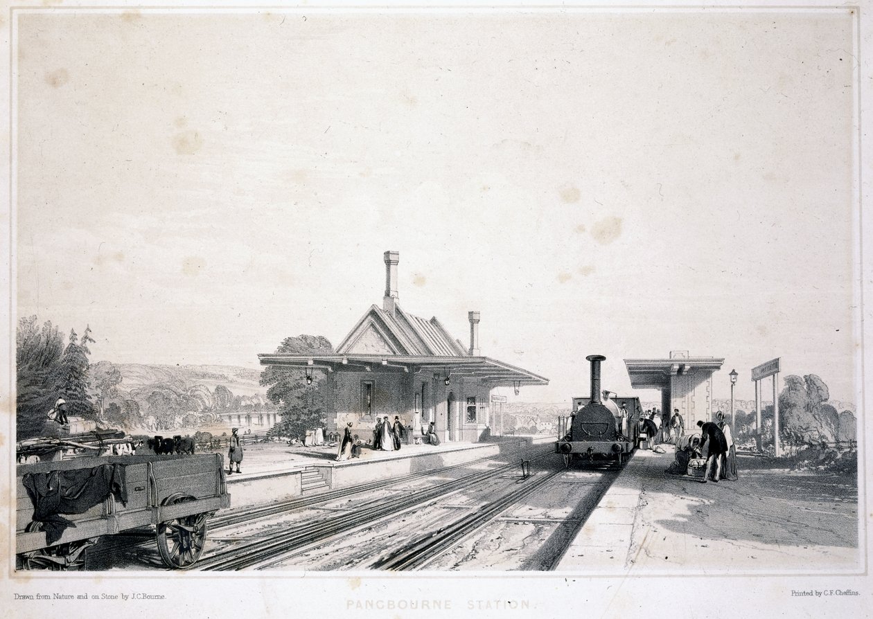 Pangbourne Station by John Cooke Bourne