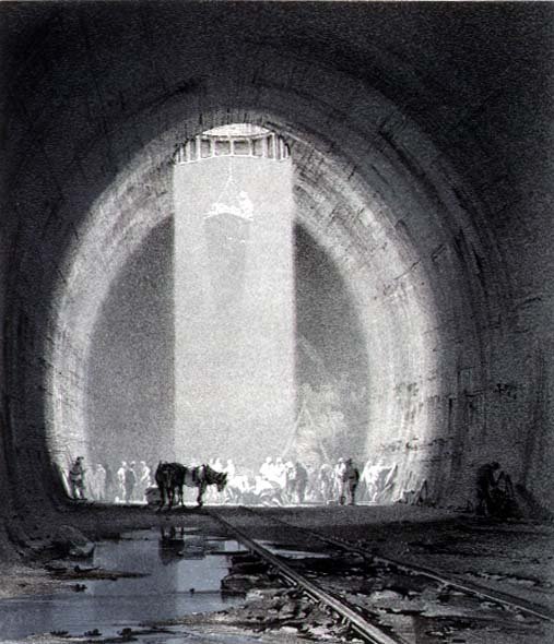 Working Shaft, Kilsby Tunnel, July 8th 1837, Engraved by the Artist by John Cooke Bourne