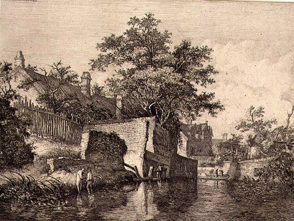 Front of The New Mills, pub. by J. & W. Freeman in 1821 by John Crome