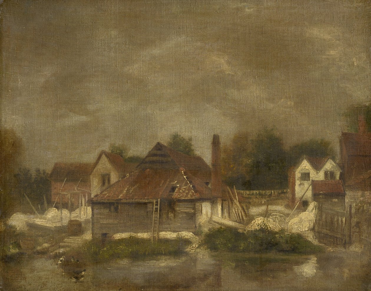 Sheds and Old Houses on the Yare, c.1803 by John Crome