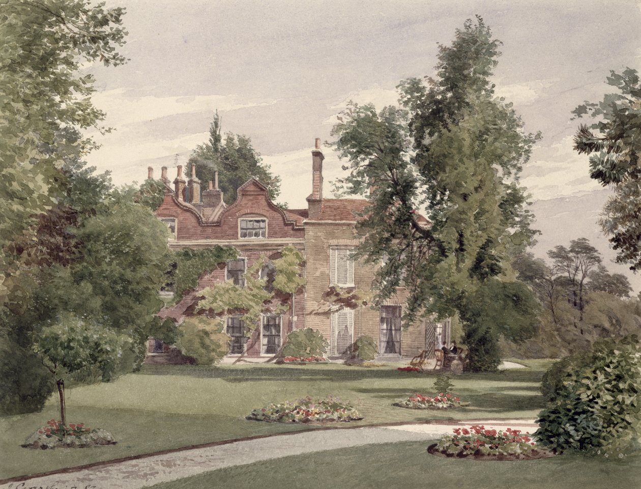Side view of Raleigh House, Brixton Hill, Lambeth, 1887 by John Crowther