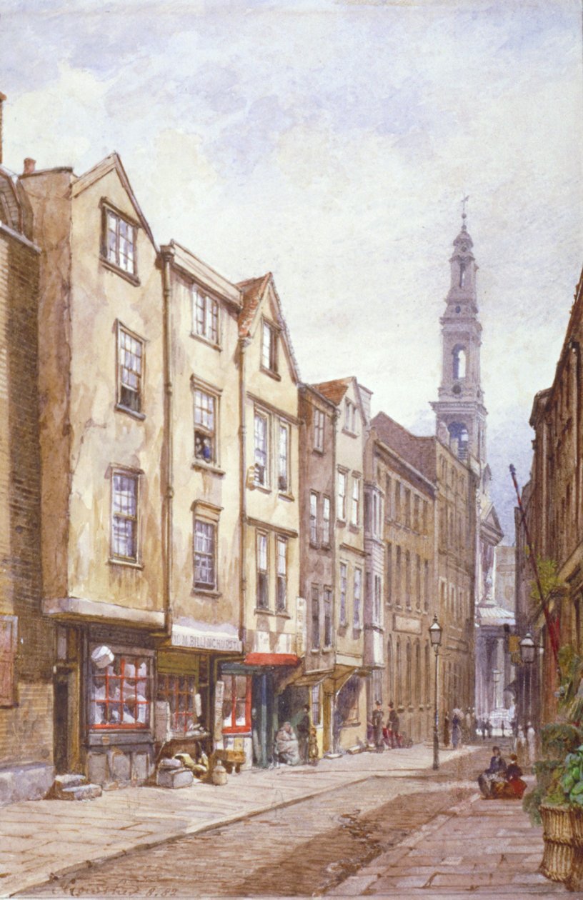 View of Drury Court, Looking Towards St Mary le Strand, Westminster, London, 1882 by John Crowther