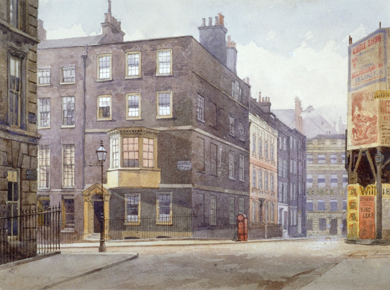 View of the Junction of Howard Street and Norfolk Street, London by John Crowther