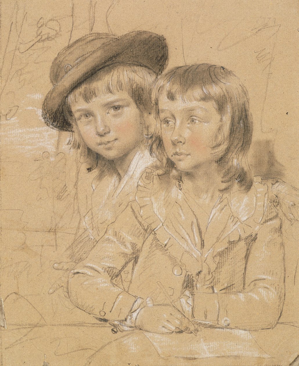 Benjamin and Lewis Way, the Eldest Sons of Benjamin Way of Denham House, Bucks by John Downman