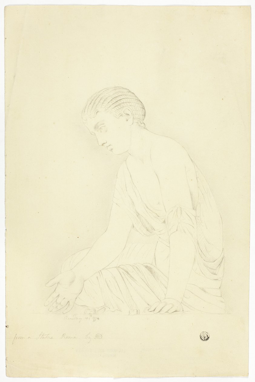 Statue of Seated Girl by John Downman