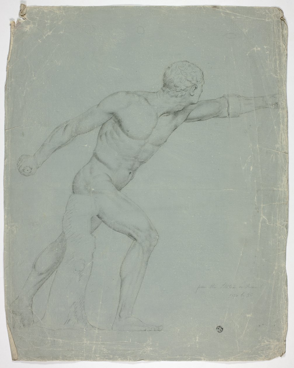 The Borghese Gladiator from the Statue in Rome by John Downman
