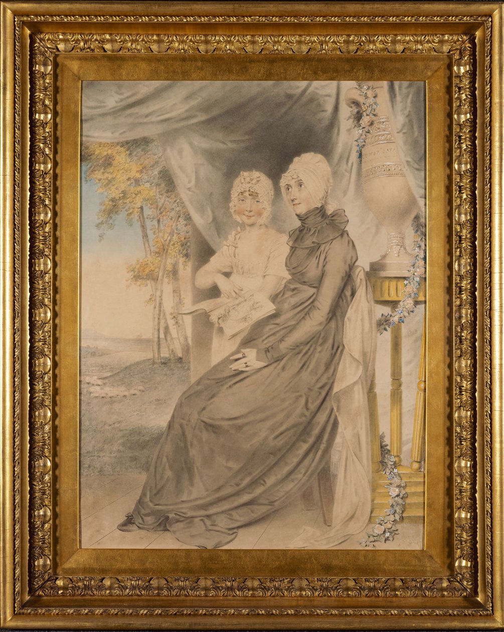 The Determined Widow Mrs. Croad and Her Only Daughter by John Downman