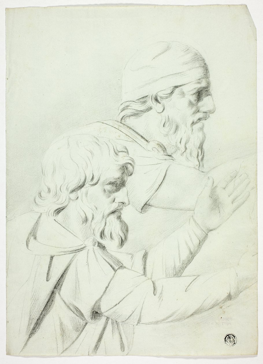 Two Men in Profile (from Bas Relief) by John Downman