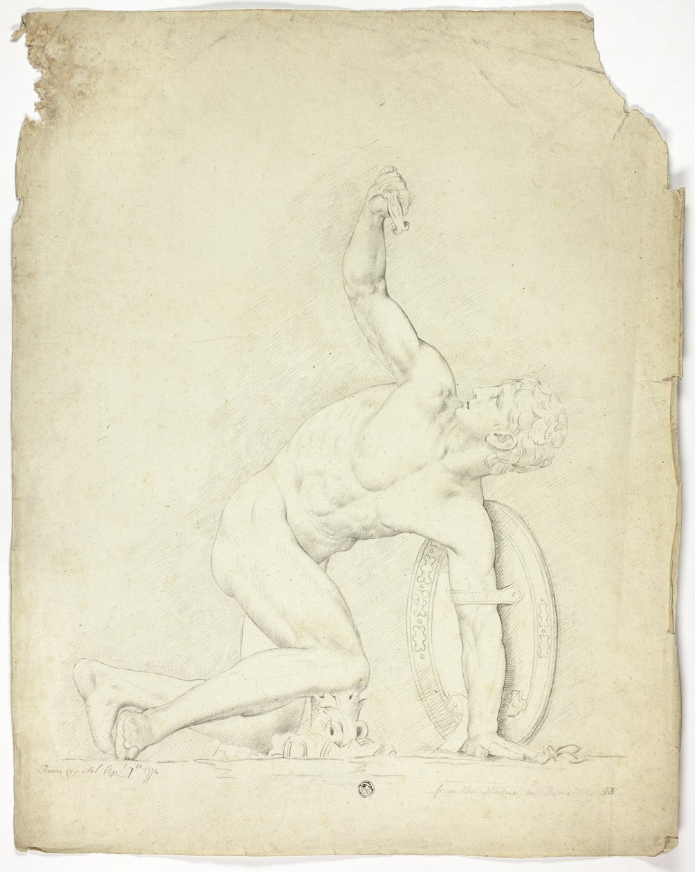 Wounded Warrior from the Statue in Rome by John Downman