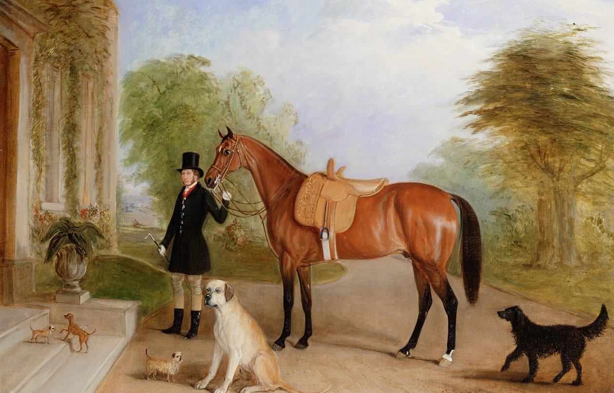 A Groom with a Horse by John E. Ferneley