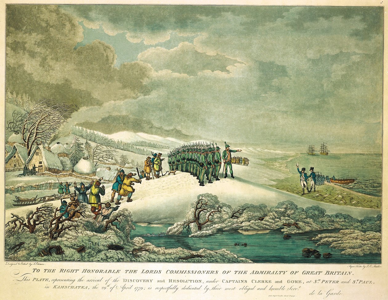 To the Right Honorable The Lords Commissioners of the Admiralty of Great Britain, This Plate Representing the Arrival of the 