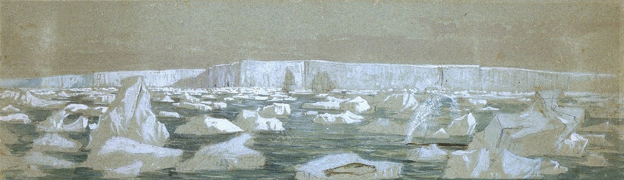 Part of the South Polar Barrier, 2 February 1841 by John Edward Davis