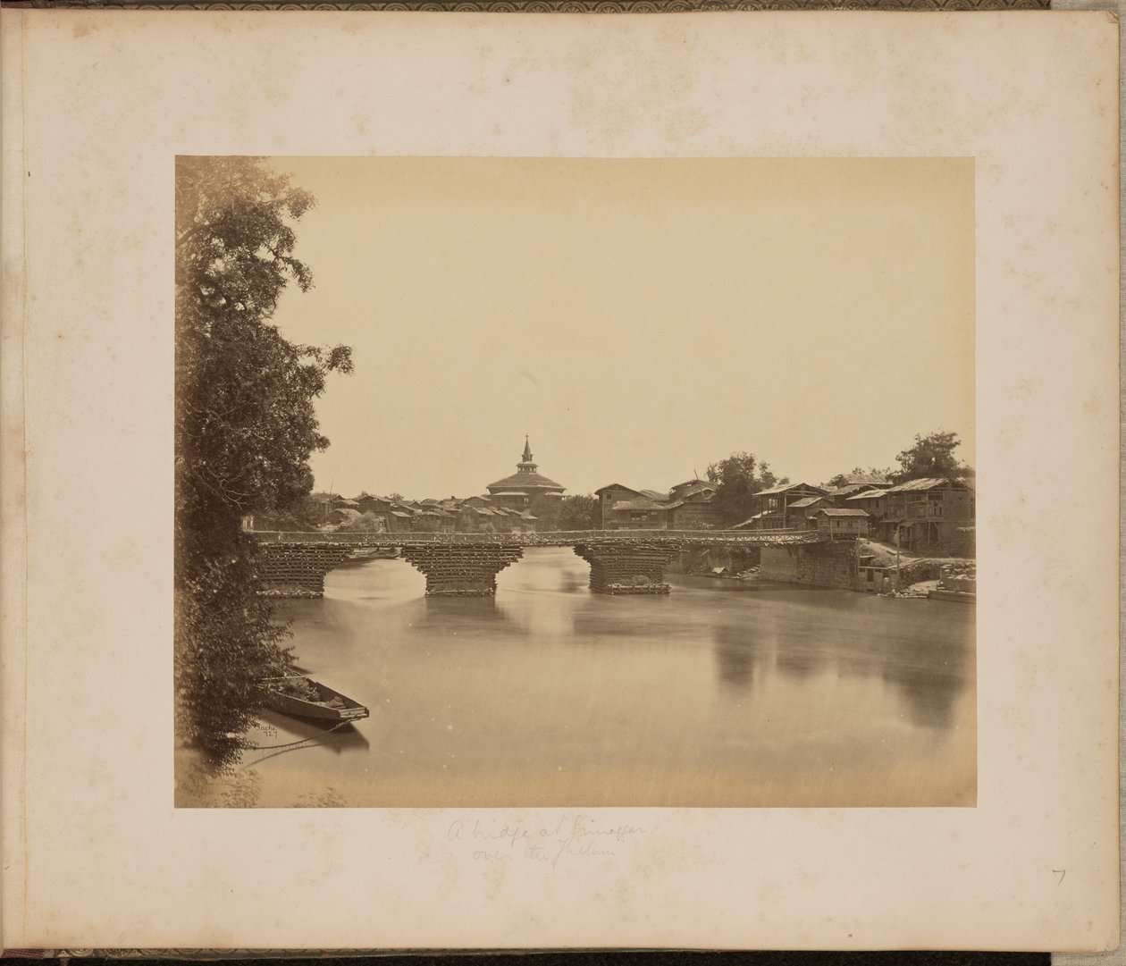 A Bridge at Srinagar over the Jhelum by John Edward Saché