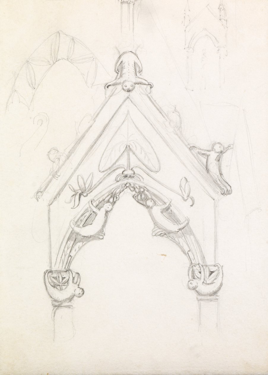A Whimsical Gothic Archway by John Everett Millais