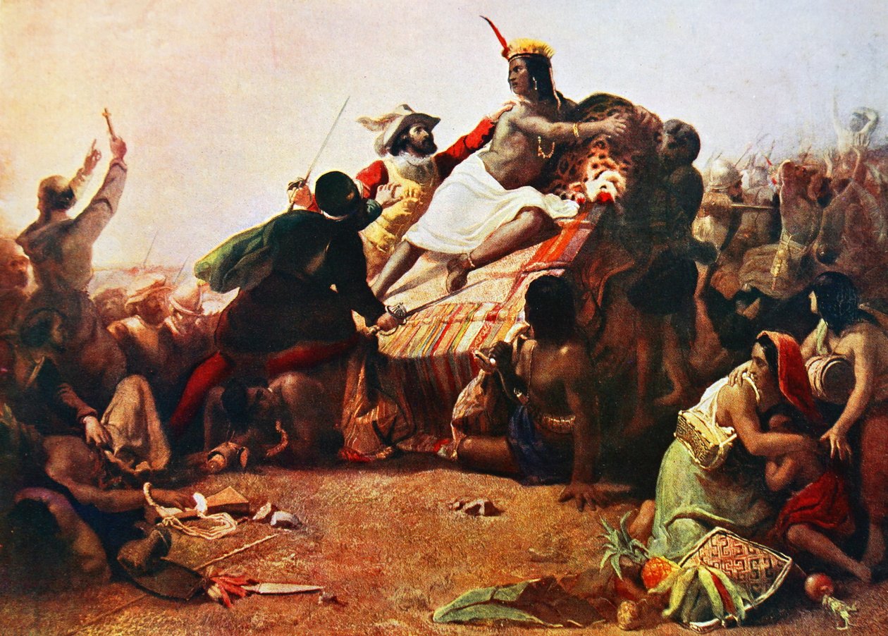 Pizarro Seizing the Inca of Peru by John Everett Millais